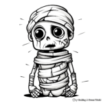 Morbid Mummy Halloween Coloring Pages 1