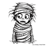 Morbid Mummy Halloween Coloring Pages 4