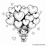 Multiple Hearts Coloring Pages for Children 1