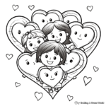 Multiple Hearts Coloring Pages for Children 3