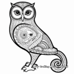 Mystical Owl Coloring Pages for Adults 1