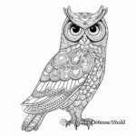 Mystical Owl Coloring Pages for Adults 2