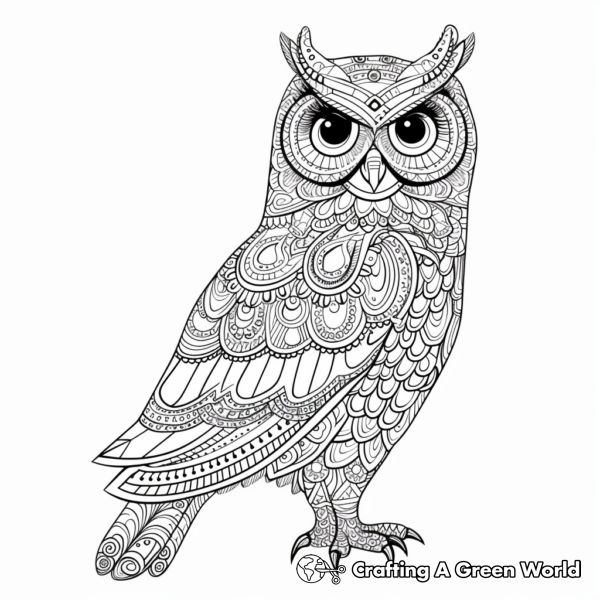 Owl Coloring Pages For Adults - Free &amp; Printable!