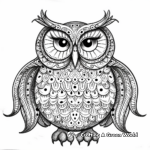 Mystical Owl Coloring Pages for Adults 3