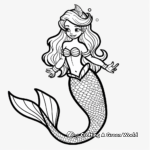 Mythic Siren Mermaid in Greek Legend Coloring Pages 1