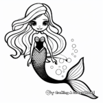 Mythic Siren Mermaid in Greek Legend Coloring Pages 2