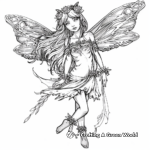 Mythical Ice Fairy Coloring Pages 4