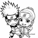 Naruto Shippuden Characters: Chibi Version Coloring Pages 1
