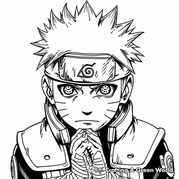 Naruto Uzumaki: Hero of the Hidden Leaf Coloring Pages 1