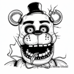 Nightmare Freddy Fazbear Coloring Pages 1