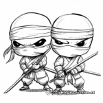 Ninja Duo: Twin Ninja Coloring Pages 2