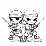 Ninja Duo: Twin Ninja Coloring Pages 4