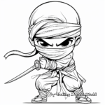 Ninja in Training: Young Ninja Coloring Pages 2