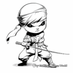 Ninja in Training: Young Ninja Coloring Pages 3