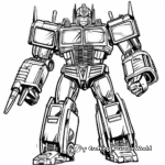 Optimus Prime With Autobot Team Coloring Pages 1
