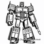 Optimus Prime With Autobot Team Coloring Pages 2