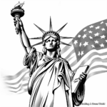 Patriotic Statue of Liberty Coloring Sheets 2
