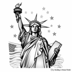 Patriotic Statue of Liberty Coloring Sheets 4