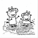 Peppa Pig Muddy Puddles Coloring Pages 4