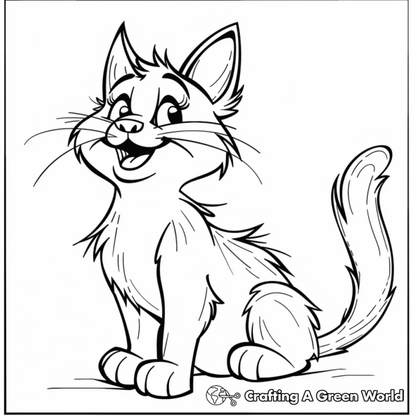 Pete the Cat in Different Locations Coloring Pages 1