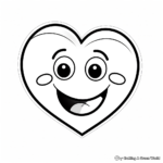 Playful Heart Emoji Coloring Pages 4