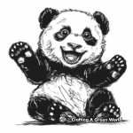 Playful Panda Cub Coloring Pages 1