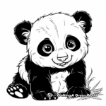 Playful Panda Cub Coloring Pages 2