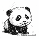 Playful Panda Cub Coloring Pages 3