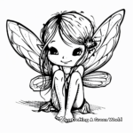 Playful Pixie Fairy Coloring Pages 3