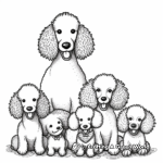 Poodles Family Coloring Pages 3