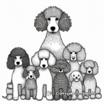 Poodles Family Coloring Pages 4