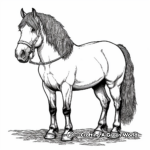 Powerful Clydesdale Horse Coloring Pages 2