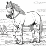 Powerful Clydesdale Horse Coloring Pages 4