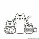 Pusheen and Sibling: Pip Coloring Pages 2