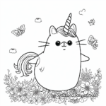Pusheen as a Beautiful Unicorn Coloring Pages 2