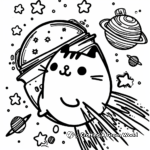 Pusheen's Space Adventure Coloring Pages 3