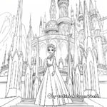 Queen Elsa in Her Ice Palace: Frozen Coloring Pages 2