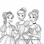 Rags to Royalty Cinderella's Transformation Coloring Page 1