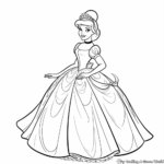 Rags to Royalty Cinderella's Transformation Coloring Page 4