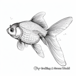 Realistic Goldfish Coloring Pages for Adults 2