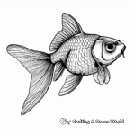 Realistic Goldfish Coloring Pages for Adults 3