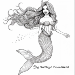 Realistic Siren Mermaid Coloring Pages for Adults 3