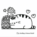 Relaxed Pusheen Sleeping Coloring Pages 2