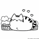 Relaxed Pusheen Sleeping Coloring Pages 4
