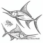 Sailfish Family Coloring Pages: Male, Female, and Pups 3