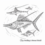 Sailfish Family Coloring Pages: Male, Female, and Pups 4