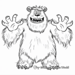 Scary Yeti From Monsters Inc Coloring Pages 2