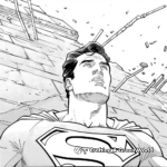Scene from Superman Comic Book Coloring Pages 2