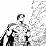 Scene from Superman Comic Book Coloring Pages 4
