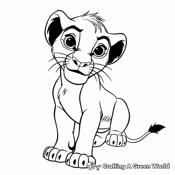 Simba: The Young Prince Coloring Pages 1
